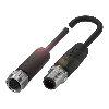 M12 Fem Droit 12p/M12 Mâle Droit 12p Câble PUR 12x0.25 Cpc 15m