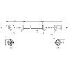 M12 Fem Droit 12p/M12 Mâle Droit 12p Câble PUR 12x0.25 Cpc 15m