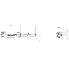 M08A Fem Droit 3p; Câble PUR 22 AWG Jaune Cpc 8m