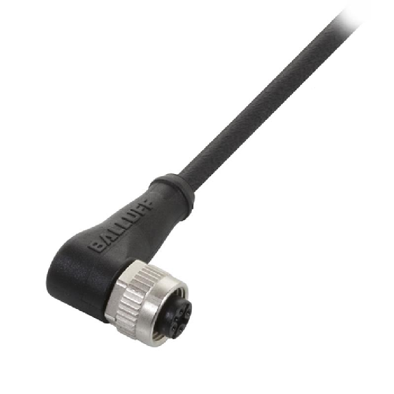 M12A Fem Coudé 5p; Câble PUR Blindé 4x0.34 Noir Cpc 2m-Lire la description