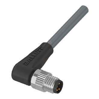 M08A Mâle Coudé 4p; Câble PVC 4x0.34 Gris Cpc 2m (60V)-Lire la description