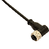 M12A Fem Coudé 4p; Câble PVC 10m