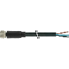 M08A Fem Droit 4p; Câble PUR 4x0.25 Noir Cpc 3m