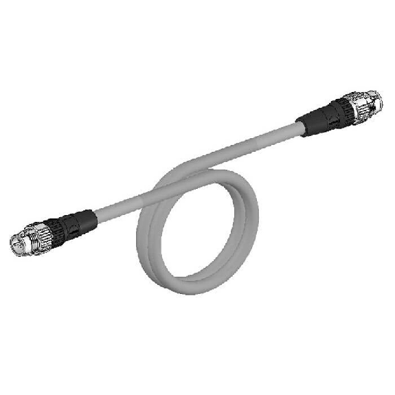 M12 Droit/M12 Droit; Câble Ethernet SF/UTP Cat.5E PVC Gris 3m-Lire la description