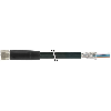M08A Fem Droit 4p; Câble PVC UL/CSA Blindé 4x0.34 Noir 5m