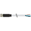 M08A Fem Droit 3p; Câble PUR UL/CSA 3x0.25 Gris Cpc 1.5m