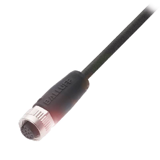 M12A Fem Droit 12p; Câble PUR 12x0,25 Noir Cpc 40m (30V)-Lire la description