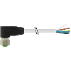 M12A Fem Coudé 8p; Câble PUR (UL/CSA) 8x0.25 Gris Cpc 3m
