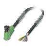 M08A Fem Coudé 8p; Câble PUR 8x0.14 Noir 10m