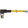 M12A Mâle Coudé 4p; Câble PVC UL/CSA 4x0.34 Jaune 10m