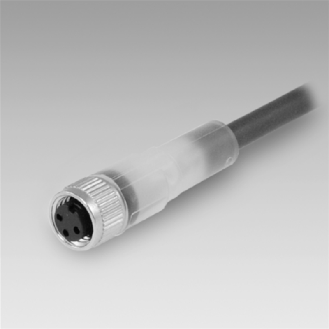 M08A Fem Droit 4p; Câble PUR 4x0.25 Gris/Noir Cpc 2m-Lire la description