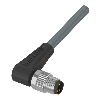M08A Mâle Coudé 4p; Câble PVC 4x0.34 Gris Cpc 5m (60V)