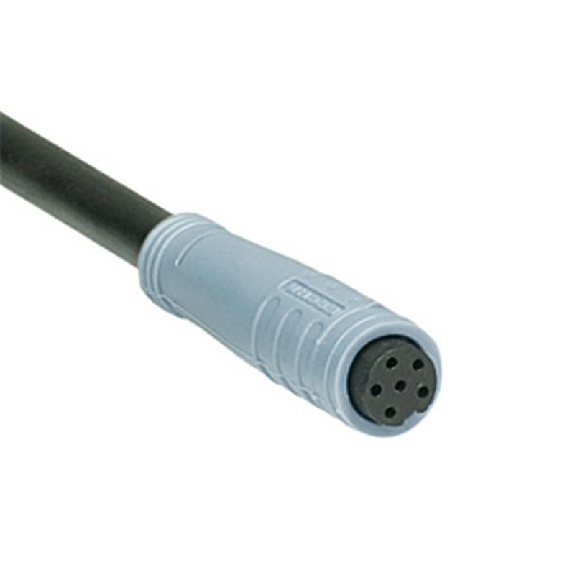 M08A Fem Droit 6p; Câble PVC 6x0.14 Gris 10m-Lire la description