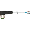 M12A Fem Coudé 5p; Câble PVC (UL/CSA) 5x0.34 Gris 5m