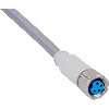 M08A Fem Droit 4p Inox; Câble PVC 4x0.25 Gris 25m