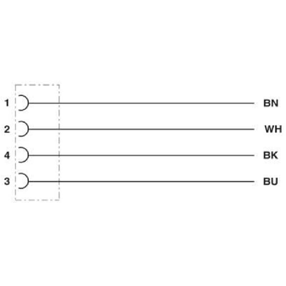 M08A Fem Droit 4p; Câble PVC 4x0.25 Noir 3m M08A Fem Droit 4p; Câble PVC 4x0.25 Noir 3m-Lire la description