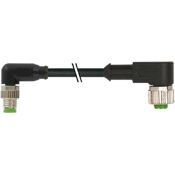 M08 Mâle Coudé/M12 Fem Coudé PUR-OB 3x0.25 Noir Cpc 7m M08 Mâle Coudé/M12 Fem Coudé PUR-OB 3x0.25 Noir Cpc 7m-Lire la description