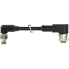 M08 Mâle Coudé/M12 Fem Coudé PUR-OB 3x0.25 Noir Cpc 7m