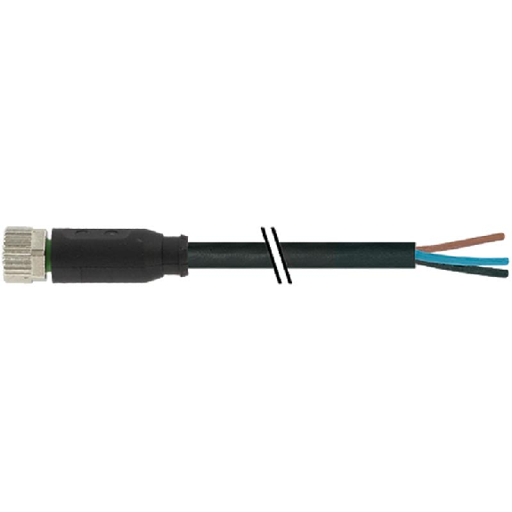 M08A Fem Droit 4p; Câble PVC UL/CSA 4x0.25 Noir 3m M08A Fem Droit 4p; Câble PVC UL/CSA 4x0.25 Noir 3m-Lire la description