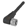 M08A Fem Coudé 3p; Câble PUR Blindé 3x0.34 Noir Cpc 5m (60V)