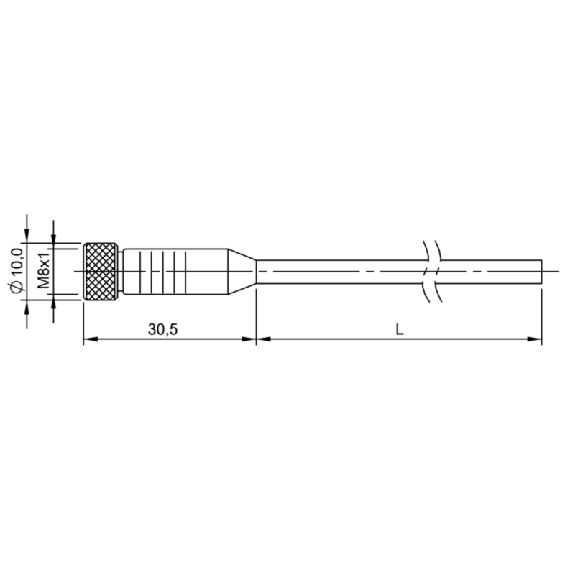 M08A Fem Droit 3p; Câble PUR Blindé 2x0.34 Noir 20m-Lire la description
