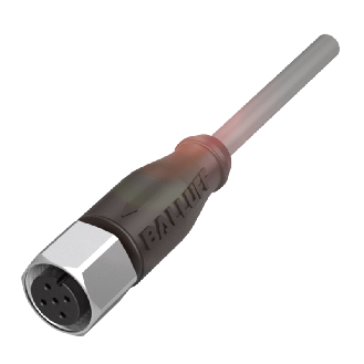 M12A Fem Droit 4p Inox WD; Câble PVC Gris Cpc 5m-Lire la description