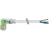 M08A Fem Coudé 3p LED (x2); Câble F&B PVC (UL/CSA) 3x0,25 Gris 10m
