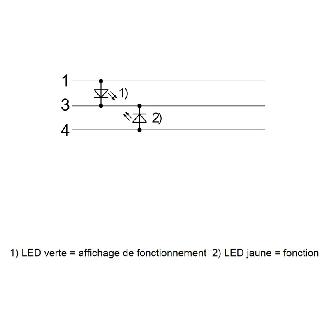 M08A Fem Coudé 3p LED; Câble PVC 3x0.34 Gris Cpc 3m (30Vdc)-Lire la description