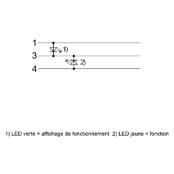 M08A Fem Coudé 3p LED; Câble PVC 3x0.34 Gris Cpc 3m (30Vdc)-Lire la description