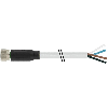 M08A Fem Droit 4p; Câble PVC UL/CSA 4x0.25 Gris 20m