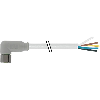 M08A Fem Coudé 4p Inox V4A F&B; Câble PVC (UL/CSA) 4x0,25 Gris 1,5m