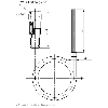 M12 Fem Droit 8p; Câble PVC 8x0.25 Noir 5m