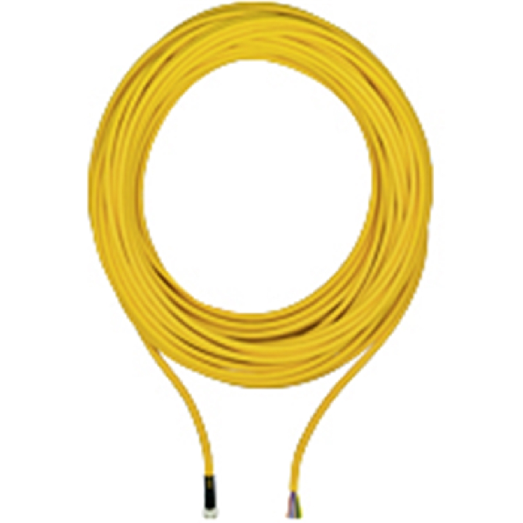 M08A Fem Droit 8p; Câble PUR 8 fils Jaune Cpc 20m-Lire la description