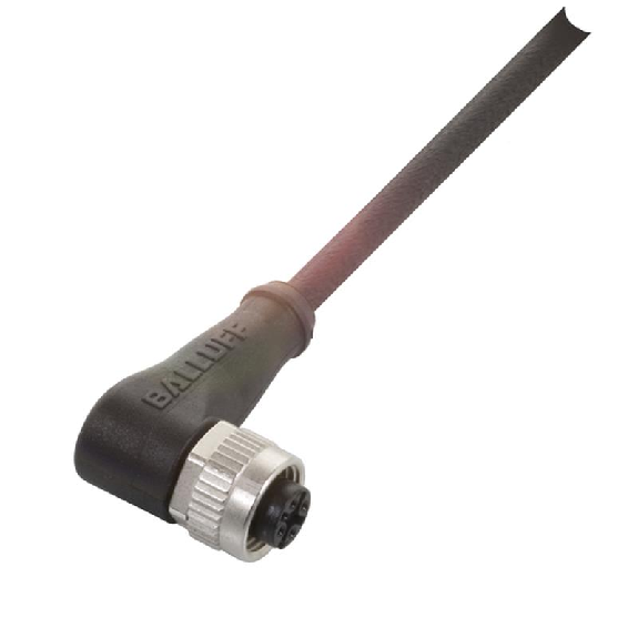M12A Fem Coudé 3p LED PNP NO; Câble PUR 3x0.34 Noir Cpc 15m-Lire la description