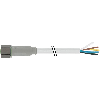 M08A Fem Droit 4p Inox V4A F&B; Câble PVC (UL/CSA) 4x0,25 Gris 2m