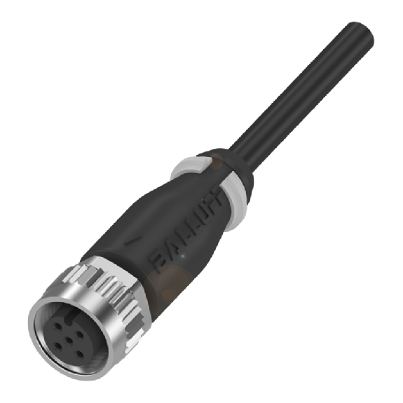 M12A Ex Fem Droit 5p; Câble PUR 3x0.34 Noir 2m (250V)-Lire la description