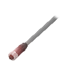 M08A Fem Droit 3p; Câble PUR Blindé 2x0.34 Noir 2m