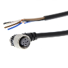 M12A Fem Coudé 4p; Câble PVC 4 fils 5m 105°C