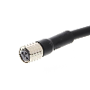 M08A Fem Droit 3p; Câble PUR 3x0.32 Noir 20m