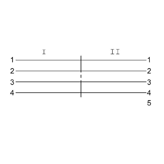 M08A Fem Droit 4p/M12A Mâle Droit 4p; PUR 4x0.34 Noir Cpc 1m-Lire la description
