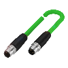 M12D Fem Droit 4p/M12D Mâle Droit 4p; Profinet; PUR Vert Cpc 1m