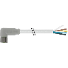 M08A Fem Coudé 3p Inox V4A F&B; Câble PVC 3x0,25 Gris 1.5m