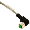 M12A Fem Coudé 4p; Câble PUR 5m