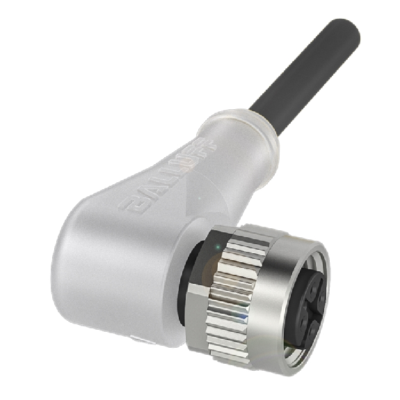 M12A Fem Coudé 5p LED PNP NO/NF; Câble PUR 5x0.34 Noir Cpc 2m (30Vdc)-Lire la description