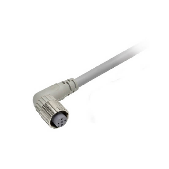 M12A Fem Coudé 4p; Câble PVC 4 fils 2m-Lire la description