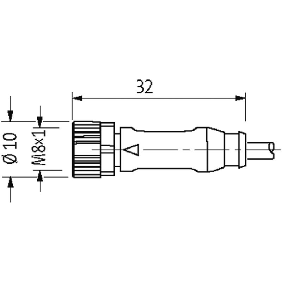 M08A Fem Droit 3p Inox V4A F&B; Câble PVC 3x0,25 Gris 15m-Lire la description