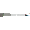 M08A Fem Droit 3p Inox V4A F&B; Câble PVC 3x0,25 Gris 15m