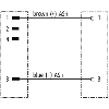 M12 Mâle Droit/M12 Fem Droit; PUR (UL/CSA) 2x1,5 Gris MASI 1,5m