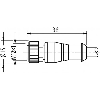 M12A Fem Droit 4p/M12A Mâle Droit 4p; PUR 4x0.34 Noir Robot Cpc 4m
