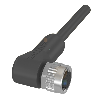 M12A Fem Coudé 8p; Câble PUR Blindé 8x0.25 Noir Cpc 30m (30V)